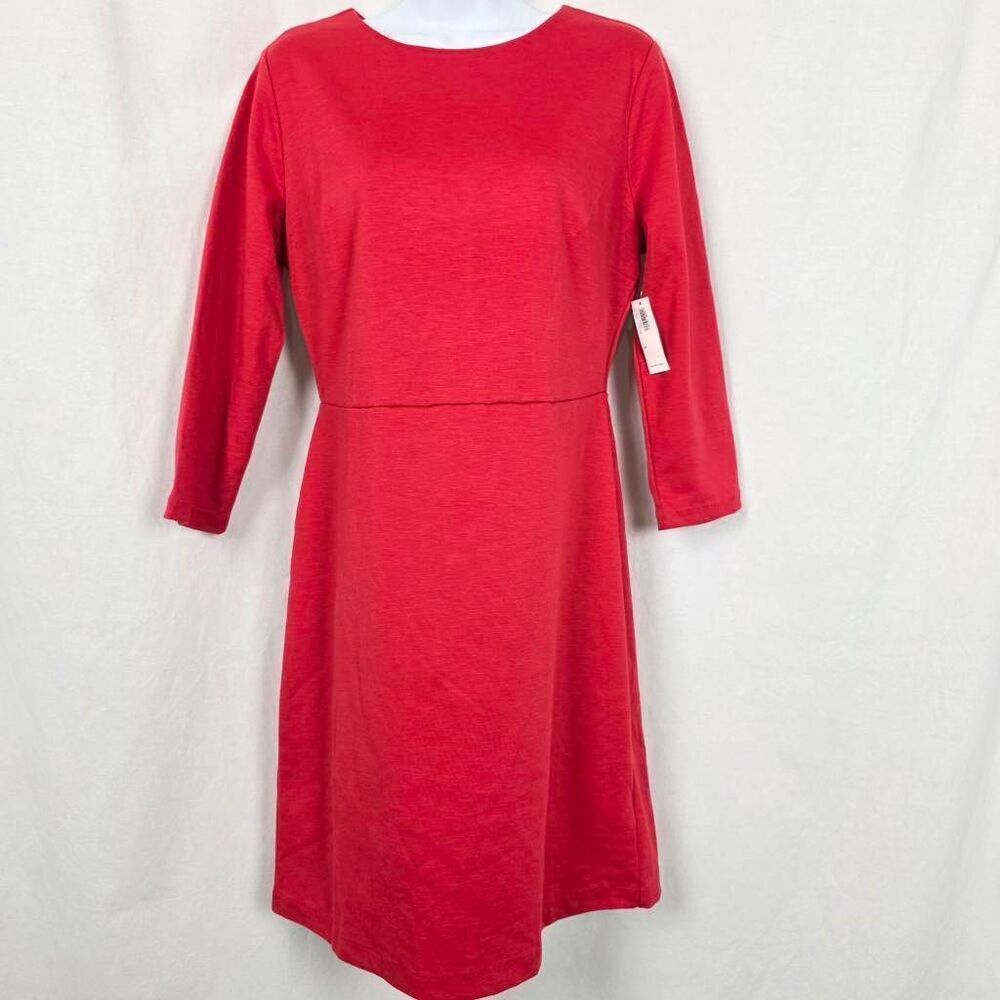 Old Navy Red Long Sleeve Fit & Flare Dress Size M